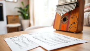 Kalimba 8 lames : partitions faciles et comptines pour enfants